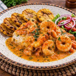 Picudo En Salsa De Mariscos
